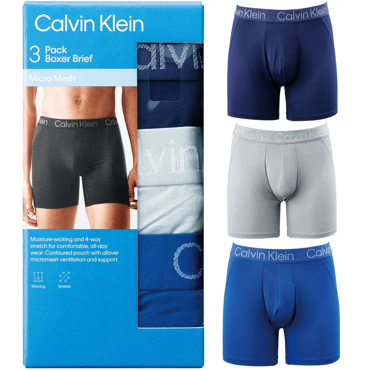 Calvin Klein трусы боксеры микросетка 3 шт мужские